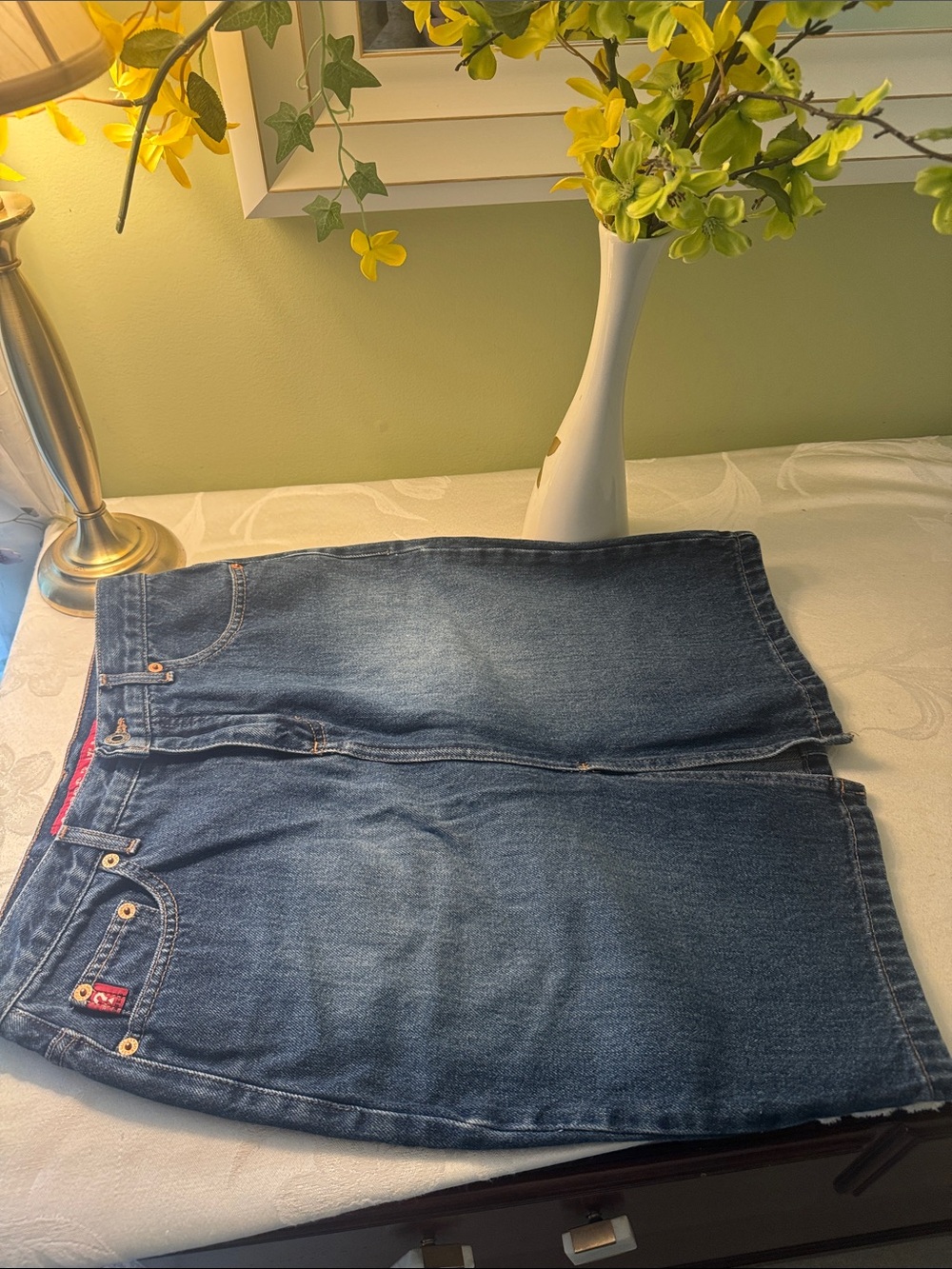 Classic Dark Blue Denim Skirt